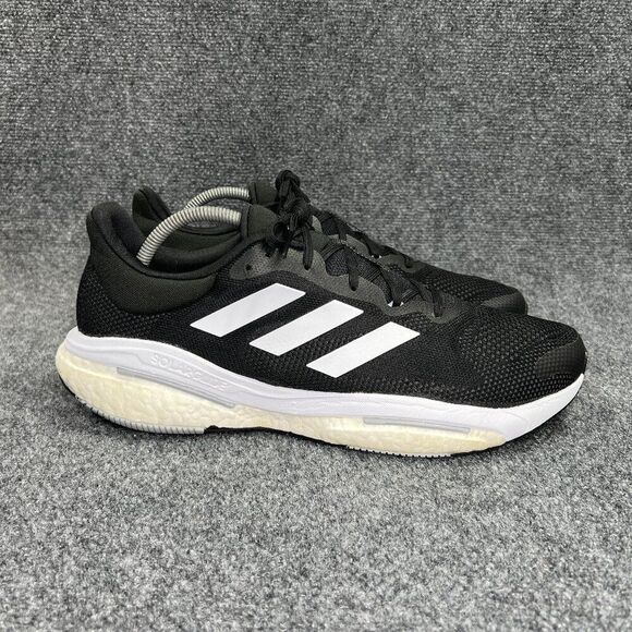 Adidas Solarglide 5 Running Shoes Men's 13 Core Black Athletic Training Sneakers - Picture 1 of 12